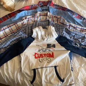 Long sleeve shirts for little boy size XS.
